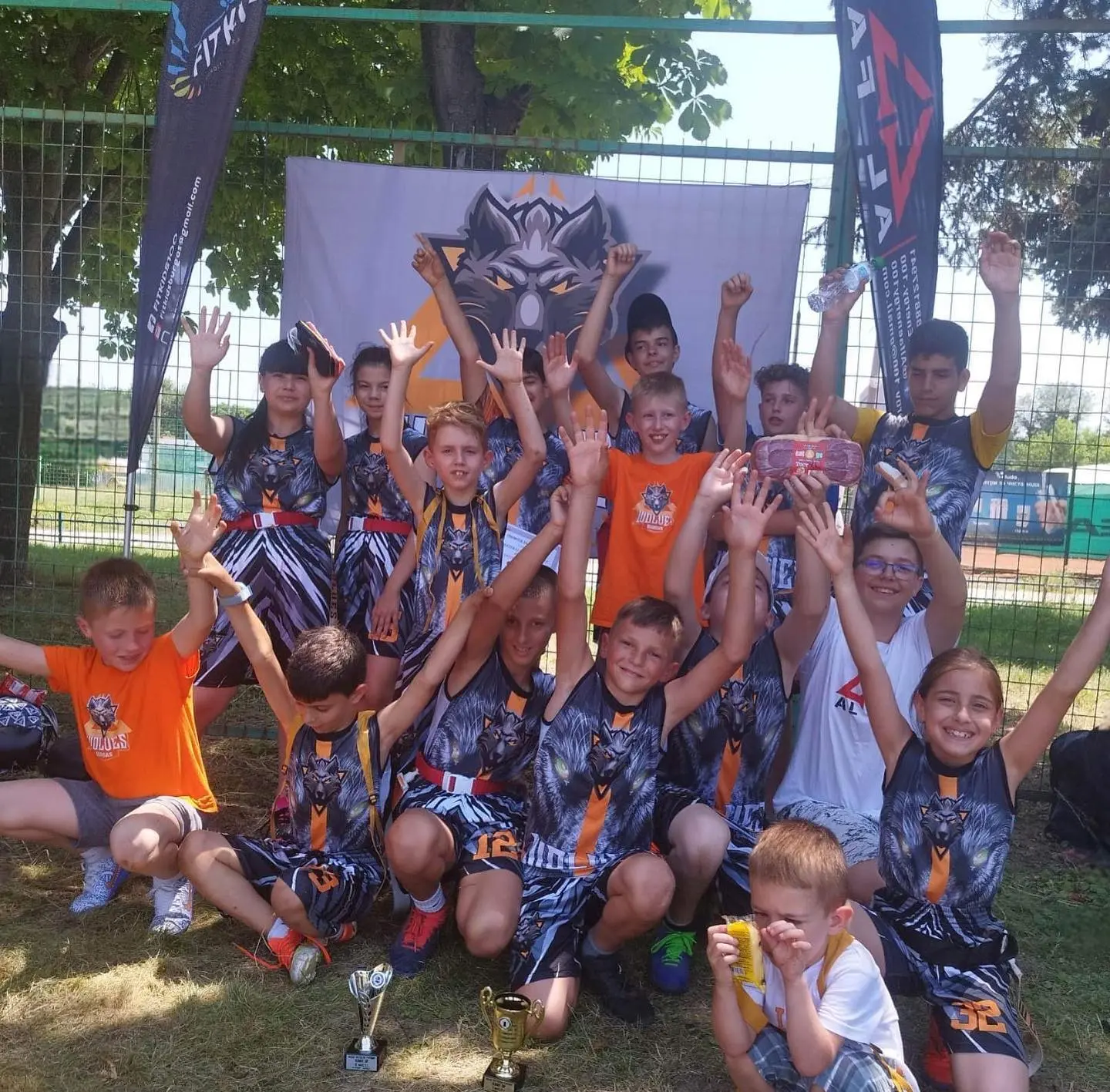 The young Bears at the youth flag football tournament in Plovdiv
