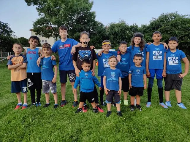 The young Bears at the youth flag football tournament in Plovdiv