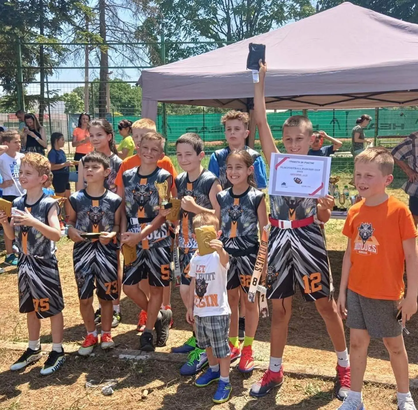 The young Bears at the youth flag football tournament in Plovdiv